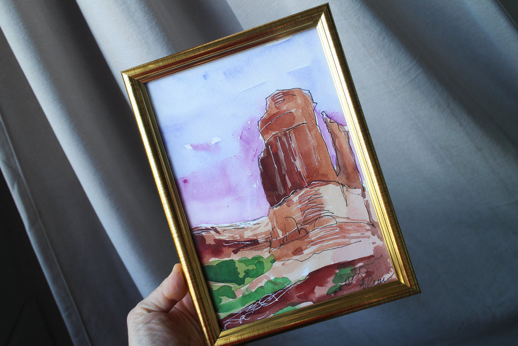 Canyonlands National Park Utah United States Of America North America watercolor Painting original framed