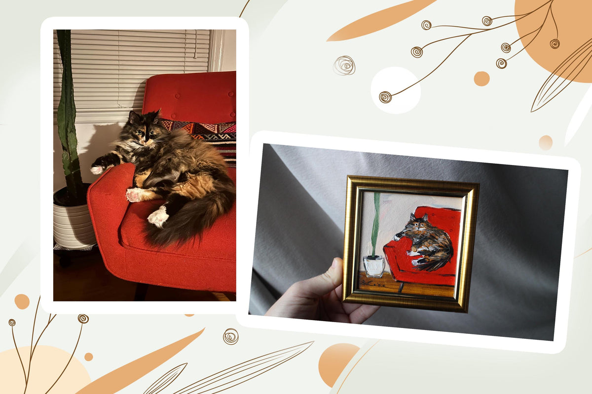 Custom Painting Pet Portrait from photo Personalized portraits Original Handmade Framed Art