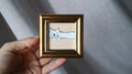 White Cat Sleeping Oil Painting: Original Framed Art (2x2 in)
