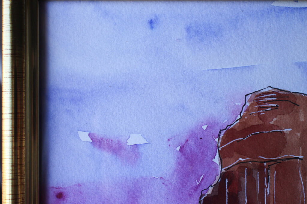 Canyonlands National Park Utah United States Of America North America watercolor Painting original framed
