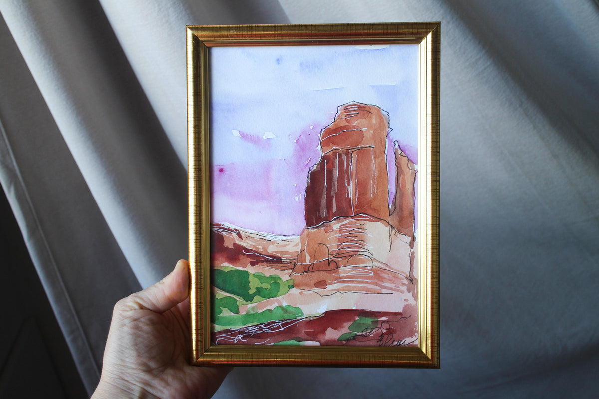 Canyonlands National Park Utah United States Of America North America watercolor Painting original framed
