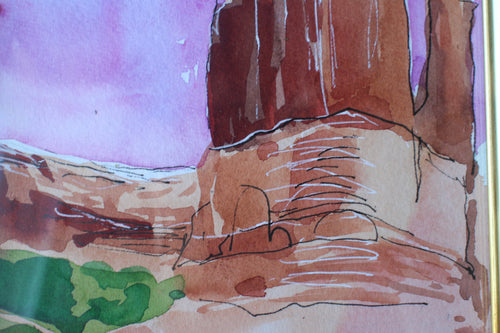 Canyonlands National Park Utah United States Of America North America watercolor Painting original framed