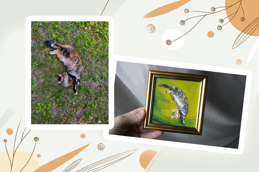 Custom Painting Pet Portrait from photo Personalized portraits Original Handmade Framed Art