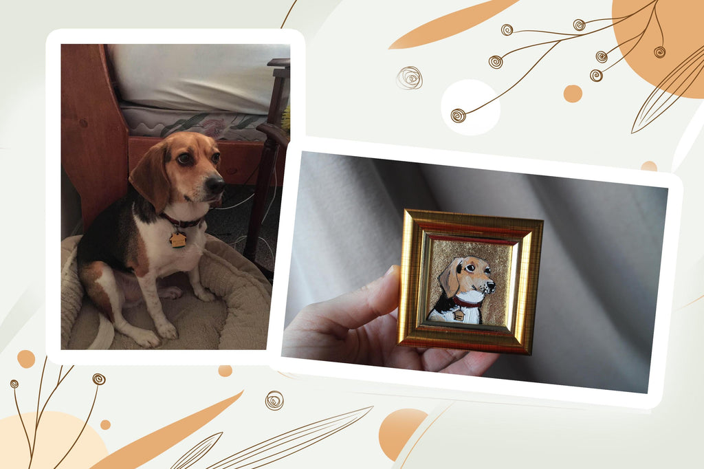 Custom Painting Pet Portrait from photo Personalized portraits Original Handmade Framed Art