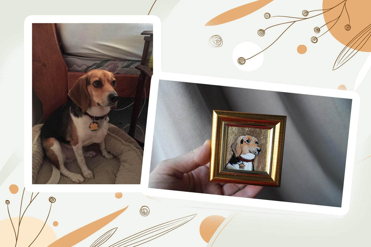 Custom Painting Pet Portrait from photo Personalized portraits Original Handmade Framed Art